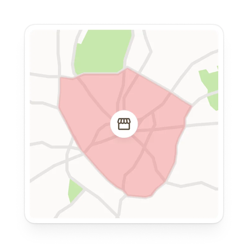 配送可能エリアの​制限のイメージ